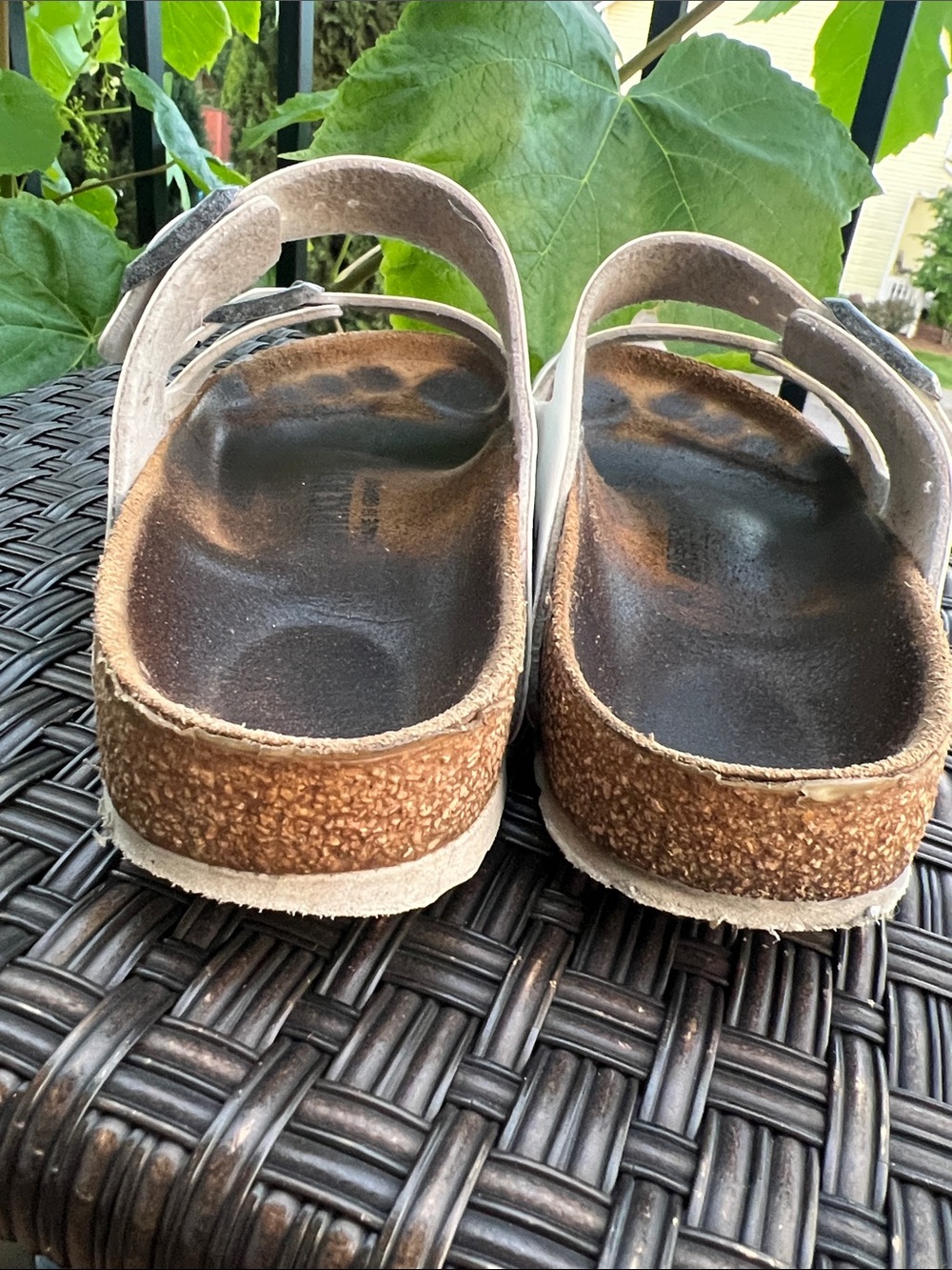 Birkenstock White Arizona Two-Strap Slide Sandals - Picture 10 of 16